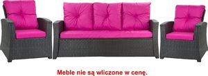 Setgarden Zestaw poduszek na meble ogrodowe rattanowe dla 5 osób rozmiar 168/52 1