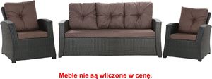 Setgarden Zestaw poduszek na meble ogrodowe rattanowe dla 5 osób rozmiar 168/52 1