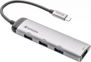 HUB USB Verbatim 4x USB-A 3.0 (49147) 1