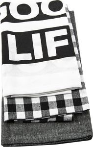 Pepco Ścierki kuchenne, 45x65, komplet 3szt. Czarny 3