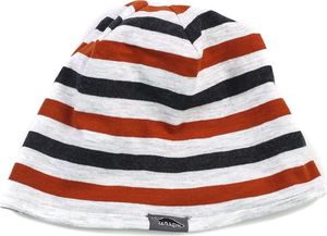 Pepco Chłopięca, biała czapka przejściowa w czarne i czerwone paski 68 1