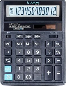 Kalkulator Donau Kalkulator biurowy DONAU TECH, 12-cyfr. wyświetlacz, wym. 203x158x31 mm, czarny 1