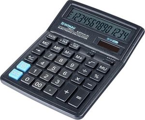 Kalkulator Donau Kalkulator biurowy DONAU TECH, 14-cyfr. wyświetlacz, wym. 199x153x31 mm, czarny 3