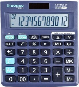 Kalkulator Donau Kalkulator biurowy DONAU TECH, 12-cyfr. wyświetlacz, wym. 140x122x27 mm, czarny 1