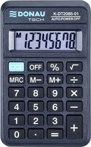 Kalkulator Donau Kalkulator kieszonkowy DONAU TECH, 8-cyfr. wyświetlacz, wym. 114x69x18 mm, czarny 1