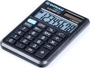 Kalkulator Donau Kalkulator kieszonkowy DONAU TECH, 8-cyfr. wyświetlacz, wym. 90x60x11 mm, czarny 3