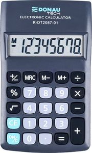 Kalkulator Donau Kalkulator kieszonkowy DONAU TECH, 8-cyfr. wyświetlacz, wym. 180x90x19 mm, czarny 1