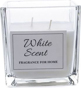 Pepco Świeca w szkle, kwadrat, white scent Biały 3