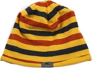 Pepco Chłopięca, żółta czapka przejściowa w czarne i czerwone paski 68 1