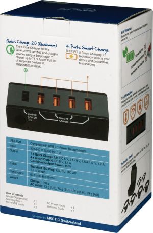 Ładowarka Arctic Global Charger 8000 5x USB-A 8 A (APWCH00018A) 10