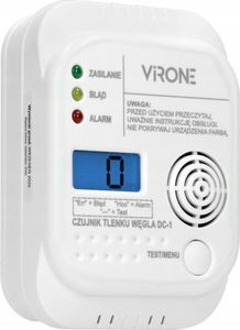 Virone 3w1 CZUJNIK CZADU TEMPERATURY LCD CZUJNIK DYMU 1