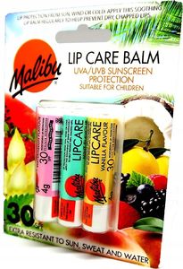 Malibu Malibu Lip Care Balm UVA-UVB Pomadka Zestaw SPF30 1