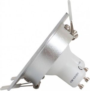 Abilite OPRAWKA+ŻARÓWKA PODWÓJNA SREBRNA KWADRAT ABILITE GU10 B.CIEPŁY kąt św. 120Â° 230V/9,6W (5901583547386) 3