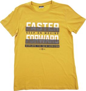 Pepco Męski, żółty t-shirt z nadrukiem M 1
