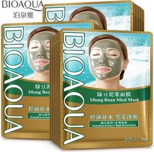 Bioaqua Bioaqua Maseczki Do Twarzy Mung Bean Mud Mask x10 1