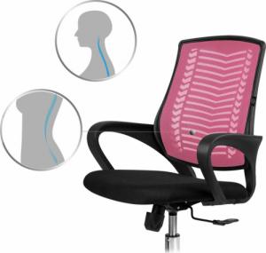 Krzesło biurowe Sofotel Denar Różowe 11