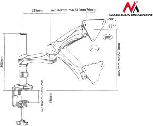 Uchwyt do komputera Maclean Uchwyt biurkowy do Apple iMac (MC-692) 5