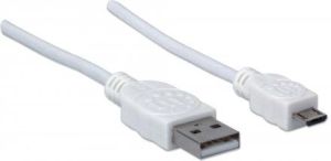 Kabel USB Manhattan USB-A - microUSB 1 m Biały (323987) 2