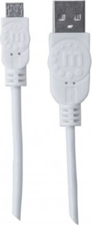 Kabel USB Manhattan USB-A - microUSB 1 m Biały (323987) 4