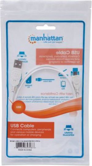 Kabel USB Manhattan USB-A - microUSB 1 m Biały (323987) 5