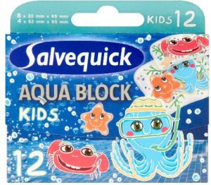 Salvequick  Plastry Aqua Block Kids 1 op-12szt 1