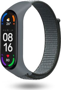 DreamLab Opaska nylonowa do Xiaomi Mi Band 3/4/5/6 szara 1