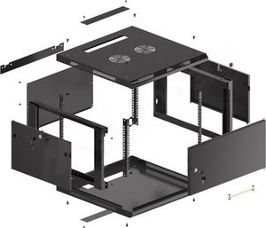 Szafa Lanberg Wisząca 19" 6U (WF01-6606-00B) 15