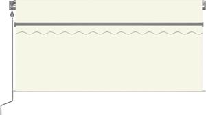 vidaXL Automatycznie zwijana markiza z zasłoną, 3x2,5 m, kremowa 3