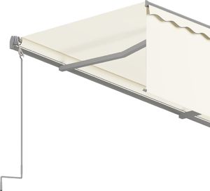vidaXL Automatycznie zwijana markiza z zasłoną, 3x2,5 m, kremowa 5