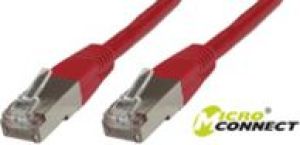 MicroConnect Patchcord STP, CAT6, LSZH, 0.5m, czerwony (STP6005R) 1