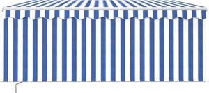 vidaXL Ręcznie zwijana markiza z zasłoną zacieniającą i LED, 3x2,5 m 4