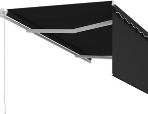 vidaXL Ręcznie zwijana markiza z zasłoną, 3,5x2,5 m, antracytowa 3