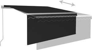 vidaXL Ręcznie zwijana markiza z zasłoną, 3,5x2,5 m, antracytowa 5