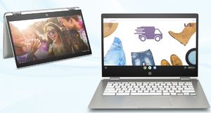 Laptop HP Dotyk 2w1 HP Chromebook x360 14b FHD Intel 4/64GB ChromeOS 11