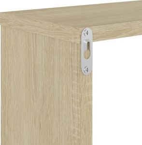 vidaXL Półki ścienne, 2 szt., dąb sonoma, 100x15x50 cm, płyta 7