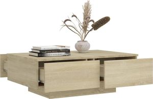 vidaXL Stolik kawowy, dąb sonoma, 90x60x31 cm, płyta wiórowa 3
