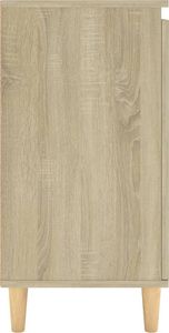 vidaXL Szafka z drewnianymi nóżkami, dąb Sonoma, 60x35x70 cm, płyta 5