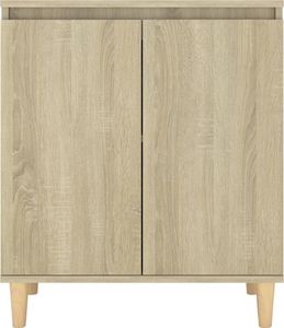 vidaXL Szafka z drewnianymi nóżkami, dąb Sonoma, 60x35x70 cm, płyta 6