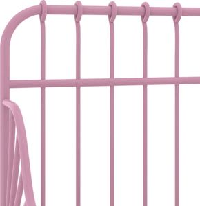 vidaXL Przedłużana rama łóżka, różowa, metalowa, 80x130/200 cm 6