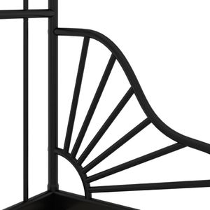 vidaXL Przedłużana rama łóżka, czarna, metalowa, 80x130/200 cm 5