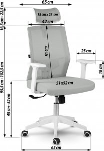 Krzesło biurowe Sofotel Rotar Szare 14