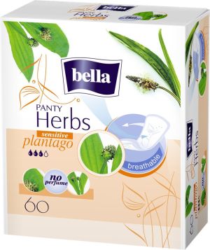 Bella Wkładki Bella Herbs wzbogacone babką lancetowatą 60szt 1