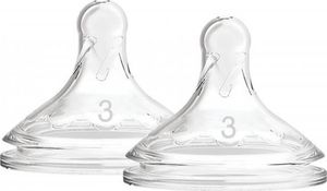Dr Browns smoczek szeroka szyjka poziom 3(+6m)2pak do butelki options+ 1