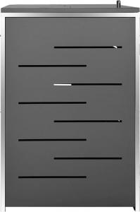 vidaXL Osłona na 4 kosze na śmieci, 276,5x77,5x115,5 cm, stalowa 8