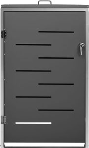 vidaXL Osłona na 1 kosz na śmieci, 69x77,5x115 cm, stal nierdzewna 7