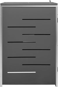 vidaXL Osłona na 1 kosz na śmieci, 69x77,5x115 cm, stal nierdzewna 8