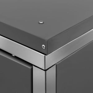 vidaXL Osłona na 2 kosze na śmieci, 138x77,5x115,5 cm, stal nierdzewna 4