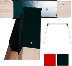 Huśtawka Just Fun ZESTAW montażowy do huśtawki do belki kwadratowej - łączniki, obejmy, kotwa "śruba", śruby CZERWONY 2