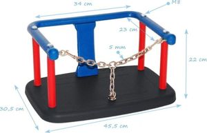 Huśtawka Just Fun Huśtawka kubełkowa z łańcuszkiem na łańcuchu (stal nierdzewna 6mm) 3