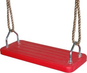 Huśtawka Just Fun Siedzisko z metalowym wkładem na linach CZERWONE 1